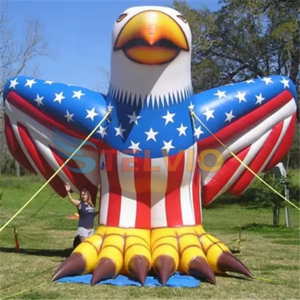 미국 독수리 마스코트 애국 풍선 광고 풍선 거대한 미국 독수리 만화 풍선 깃발 독수리 남자 모델 - Product Image 4