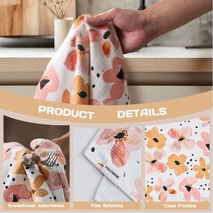 Custom Microfiber White Kitchen Towel Waffle Sublimation Animal Printed Hand Towel - Product Image 2