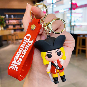 <span class=keywords><strong>2024</strong></span> nouveau dessin animé créatif Pirates caraïbes porte-clés poupée exquis petit pendentif porte-clés en métal PVC Silicone caoutchouc - Product Image 6
