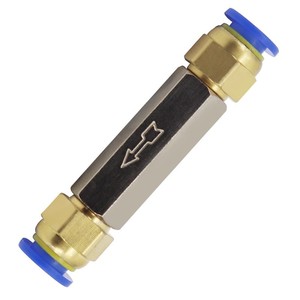 Válvula de Retención Neumática de Dos Vías para Control de Flujo de Gas, Temperatura Normal, Aplicación General, Conector Roscado de 1/4 de Pulgada - Product Image 1