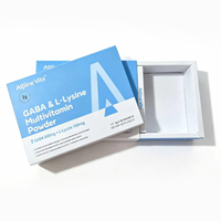 Scatola con Cassetto Estraibile Personalizzata, Confezione per Cosmetici e Integratori in Stile Nordico Blu, Etichetta Privata, Produzione OEM, Scatola di Carta di Lusso