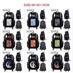 100 Styles unisexe japonais Anime sac à dos sacs d'école bleu serrure espion famille trèfle noir sept <span class=keywords><strong>péchés</strong></span> <span class=keywords><strong>capitaux</strong></span> Haikyuu sac d'étudiant - Product Image 4