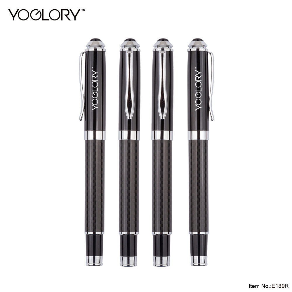 Высококачественная шариковая ручка из углеродного волокна и металла с индивидуальным логотипом в качестве рекламного товара или делового подарка