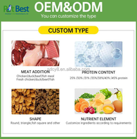 Makanan Anjing Kering Label Pribadi Mengandung Minyak Ikan Omega-3 dan Omega-6 Kustomisasi Rasa Daging Sapi Sehat Lezat untuk Anjing