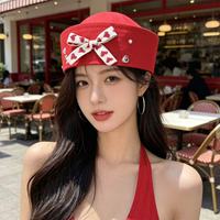 Sombreros de Marinero al por Mayor, Sombreros y Gorras con Corazón Rojo y Perlas, con Logotipo Personalizado, para Cosplay, Fiestas Temáticas