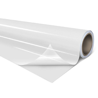 Rouleau de vinyle autocollant à prix avantageux, 120g/140g, brillant, imprimable à l'encre éco-solvant, vinyle PVC pour affiches publicitaires