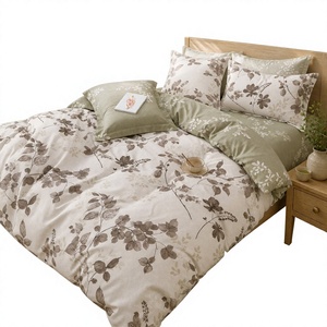 Juego de Ropa de Cama de Lujo con Diseño Moderno de Ramas de Bayas, Envío Directo desde la UE, Edredón de Algodón Verde Salvia 160x200 200x220 200TC, Envío desde Polonia - Product Image 1
