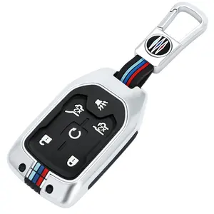 Силиконовый Чехол-брелок из цинкового сплава для ключей в автомобиле для Chevrolet GMC Silverado Sierra