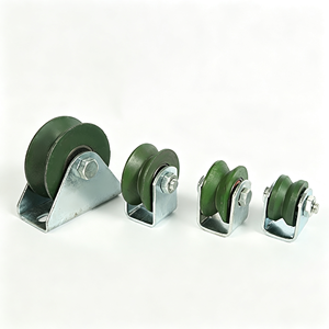 Rouleau de porte à rainure en V certifié CE avec support, en acier galvanisé robuste, double roulement, disponible en version OEM - Product Image 5