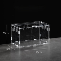 Boîte à reptiles Ustovian de haute qualité pour hermites, boîte transparente pour crabes, boîte d'alimentation durable pour animaux de compagnie
