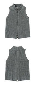 Design professionale ODM & OEM gilet estivo lavorato a maglia da donna indispensabile Basic <span class=keywords><strong>senza</strong></span> <span class=keywords><strong>maniche</strong></span> Sexy mezzo <span class=keywords><strong>dolcevita</strong></span> - Product Image 4