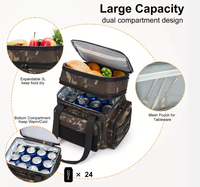 Sac à déjeuner double pour hommes, sac isotherme pour adultes, boîte à lunch thermique, sac isotherme étanche et anti-fuite