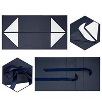 Boîte cadeau de luxe pour la fête des pères, boîte cadeau pliable avec fermeture magnétique, impression dorée à chaud avec ruban