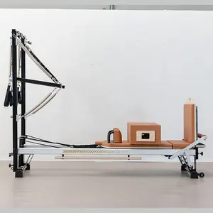 Yoga Studio Private Teaching Equipment Sliding Bed Semi-elevated Half Trapeze Aluminum Pilates Reformer Machine