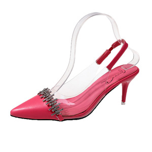 High Heels New Summer Gold Wholesale <b>Plus</b>-<b>size</b> Women's Fashion Square Toe Heels - Product Image 6