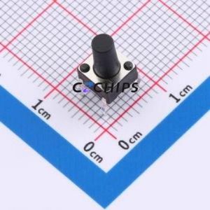 ZX-QC66-10.0CJ Tactile Switch Through hole Component THT-4P,6x6mm Switch Single Pole Single Throw Round Button 2.6N Through Hole - Product Image 1