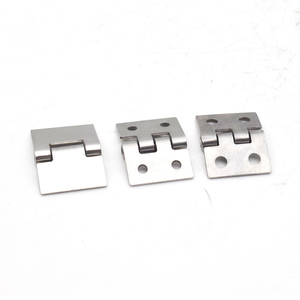 Bisagras de Acero Inoxidable 304 de 25x32x1.5mm, Sin Orificio, con Contrafuerte, Planas y Soldadas, para Puertas de Gabinetes y Cajas - Product Image 1