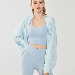 2024 Baggy Bat-sleeved Cardigan Jacket Sports <strong>Coat</strong> Casual <strong>Women's</strong> <strong>Waist</strong> <strong>Coat</strong> Indoor Loose Crop Cardigan <strong>Woman</strong> Loose Jacket - Product Image 4