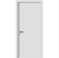 Porte intérieure moderne en bois MDF, portes affleurantes pour maisons, appartements, hôtels, design personnalisé, écologique, porte imperméable