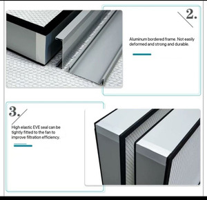 Lọc không khí <span class=keywords><strong>HEPA</strong></span> H13 H14 0.3 Micron tùy chỉnh, hiệu suất 99.99%, kiểu giấy nấm mới, dành cho phòng sạch dòng chảy tầng cho trang trại - Product Image 3