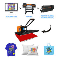 Imprimante à plat automatique PO-TRY pour le revêtement de t-shirts, presse à chaud manuelle de qualité professionnelle pour le transfert DTF, impression par sublimation, nouveauté