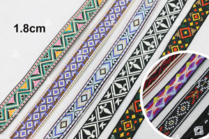 Cintas <span class=keywords><strong>de</strong></span> Jacquard Multicolor <span class=keywords><strong>de</strong></span> Poliéster Tejidas para Cinturones <span class=keywords><strong>de</strong></span> Prendas, Cintas Decorativas Nacionales, Cintas para Correas <span class=keywords><strong>de</strong></span> Bolsos - Product Image 3