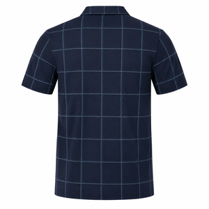 Camisa Polo a Cuadros de Corte Clásico para Hombre, Personalizada, Manga Corta, Transpirable, Absorbe la Humedad, Ropa Casual para Uso Diario, Golf, Vacaciones, Oficina - Product Image 5