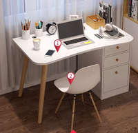 Bureau d'ordinateur simple, table d'étude moderne pour la maison, bureau d'apprentissage pour étudiants avec tiroir et armoire, bureau d'ordinateur multifonctionnel avec rangement