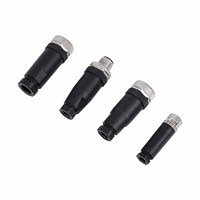 M16 Hembra Macho Serie M Conector de enchufe impermeable de montaje frontal y trasero 3 4 6 8 12 Conexión de tornillo de 24 pines Conector PCB M16