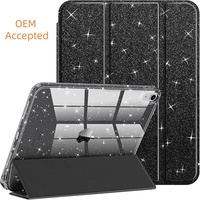 Pour tablette iPad Mini 6 7 filles, nouvelle coque de protection intelligente hybride en cuir PU brillant de luxe avec paillettes