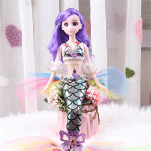 Poupée gothique princesse sirène, ensemble <span class=keywords><strong>de</strong></span> poupées en vinyle à écailles <span class=keywords><strong>de</strong></span> poisson amovibles et changeantes - Product Image 4