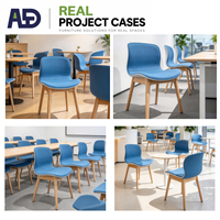 Chaise d'école empilable moderne en PP, siège ergonomique pour la formation, idéale pour les salles de classe, les bureaux et les espaces d'accueil
