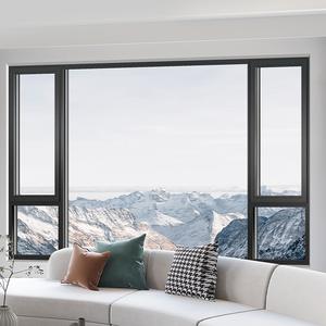 <span class=keywords><strong>Ventanas</strong></span> Modernas y Elegantes Personalizables de Piso a Techo, Insonorizadas, Resistentes a Huracanes, de Aluminio con Doble Acristalamiento - Product Image 1