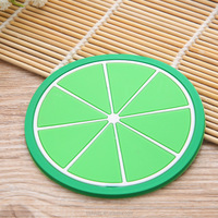 Sous-verres en caoutchouc PVC personnalisés, mignons et anti-déversement, isolants haute température, pour promotion (OEM)