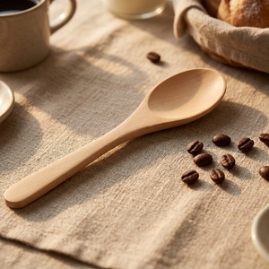 Custom Logo Bamboo Tea Spoon Long Handle Wooden Jam Coffee Dessert Scoop Mirror for Modern Home Food Giveaways Measuring <strong>Purpose</strong> - Product Image 5