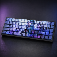 Clavier mécanique personnalisé LOL Seraphine Superstar avec 68 touches en PBT, impression par sublimation, touches latérales imprimées, profil Cherry