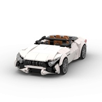 Ensemble de blocs de construction de modèle de voiture de sport convertible personnalisé en plastique ABS, jouet éducatif à assembler soi-même, collection MOC, cadeau