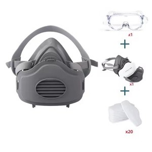 Demi-<span class=keywords><strong>masque</strong></span> à gaz 3200 avec <span class=keywords><strong>cartouche</strong></span>, protection respiratoire personnelle anti-poussière, protection industrielle contre les gaz, réutilisable, faible résistance respiratoire - Product Image 3
