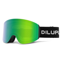 Gafas de Esquí Magnéticas Dilupu con Revestimiento Óptico REVO, Antivaho, Lentes de Cambio Rápido, Diseño OTG, de Fábrica