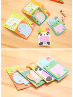 Autocollants de message de notes d'animaux mignons de dessin animé créatif Papeterie pour étudiants Notes autocollantes Fabricant de fournitures scolaires Bloc-notes collant