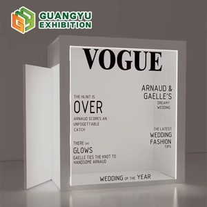 Cabina de Fotos Personalizada de Diseño Moderno para Bodas, Fiestas y Eventos, Cubierta para Cabina de Fotos, Cabina de Fotos Tipo Revista, Plexiglás - Product Image 1