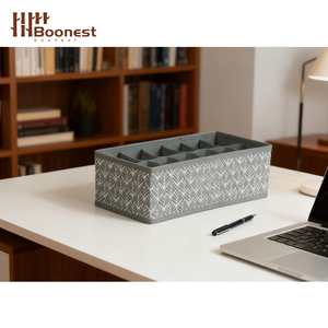 Organizador de Ropa Interior Plegable de Tela con 12 Compartimentos, Divisor de Cajones Resistente de Tela No Tejida <span class=keywords><strong>para</strong></span> Calcetines, Lencería y Accesorios Pequeños - Product Image 2