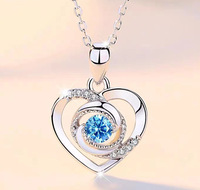S999 argent Sterling coeur éternel amour pendentif collier femme lumière luxe avancé Net rouge mode saint valentin cadeau modèle