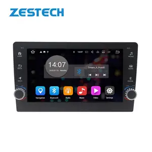 ZESTECH pemutar Dvd mobil 9/10 inci, pemutar Dvd mobil 2K QLED Universal dengan tombol pita Radio mobil navigasi Stereo GPS Android