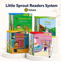 Système d'apprentissage Little Sprout Readers pour enfants/tout-petits 12 mois et plus, 4 niveaux, 40 livres audio illustrés avec stylo parlant, lot de 10 livres