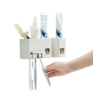 Magnetic <b>Toothbrush</b> <b>Holder</b> Bathroom Accessories Automatic Toothpaste Squeezer Dispenser for Home Bathroom Sets Storage - Product Image 1