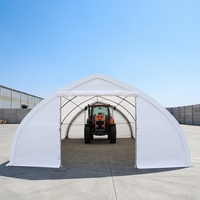 Abri à treillis simple 9x12m en acier galvanisé, toit robuste, imperméable, résistant aux UV et au vent, pour entrepôt extérieur et stockage de voitures