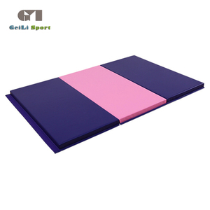 Nhà Máy Bán Đệm Xốp Tập Luyện PVC Không Độc Hại Gấp Ba Lần Màu Tím Hồng Thảm Tập Thể Dục Thể Thao Mềm Gấp Gọn - Product Image 2