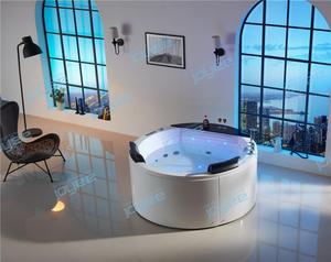 <span class=keywords><strong>Vasca</strong></span> da Bagno Idromassaggio JOYEE Freestanding Rotonda in Acrilico con Piano in Marmo, SPA Romantica <span class=keywords><strong>per</strong></span> 2 Persone - Product Image 2