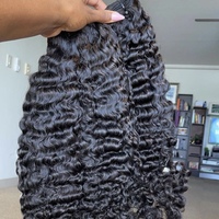 Stock US : Cheveux naturels bruts vietnamiens ondulés profonds, lots de cheveux bouclés crépus Pixie birmans, cheveux bouclés cambodgiens, indiens et philippins